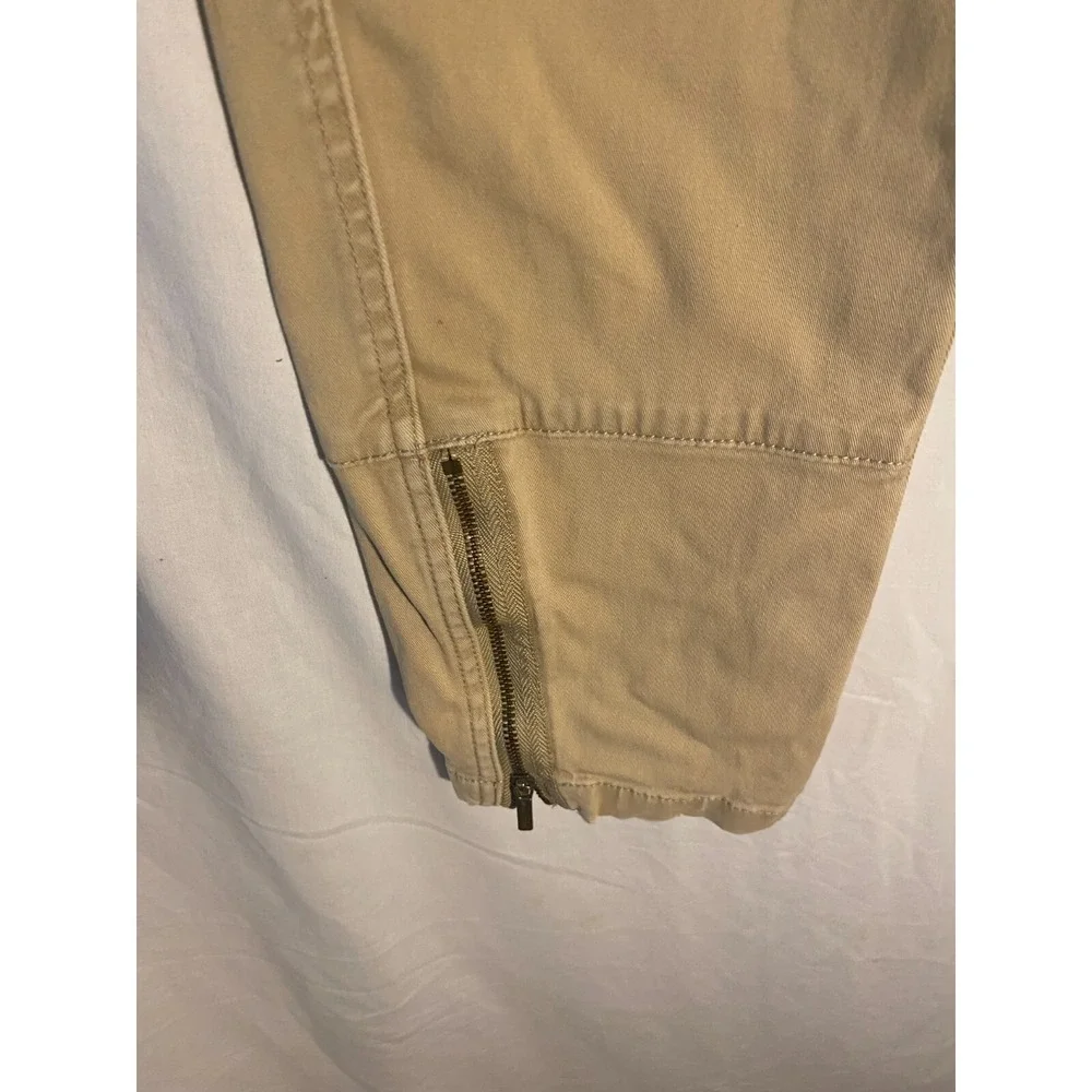 Women's Michael Kors Tan Pants Size 14 with‎ Zipper Accents